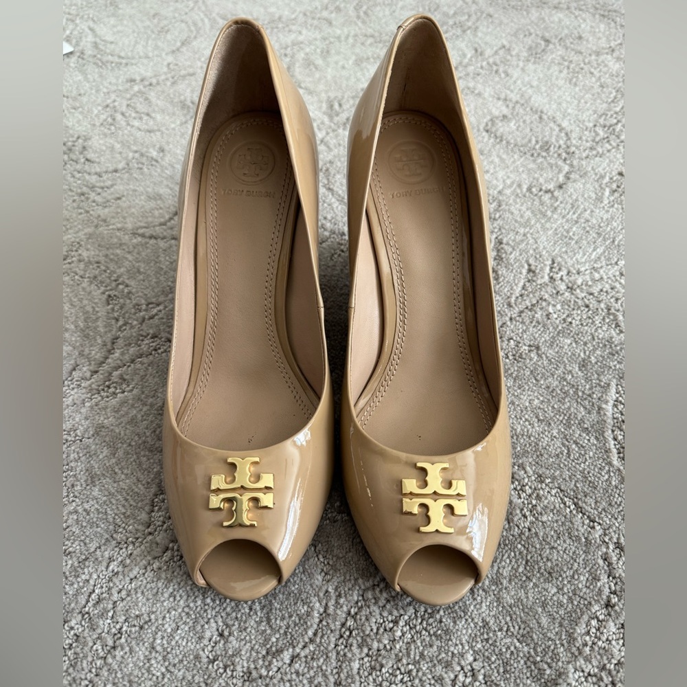 Tory Burch Patent Wedges